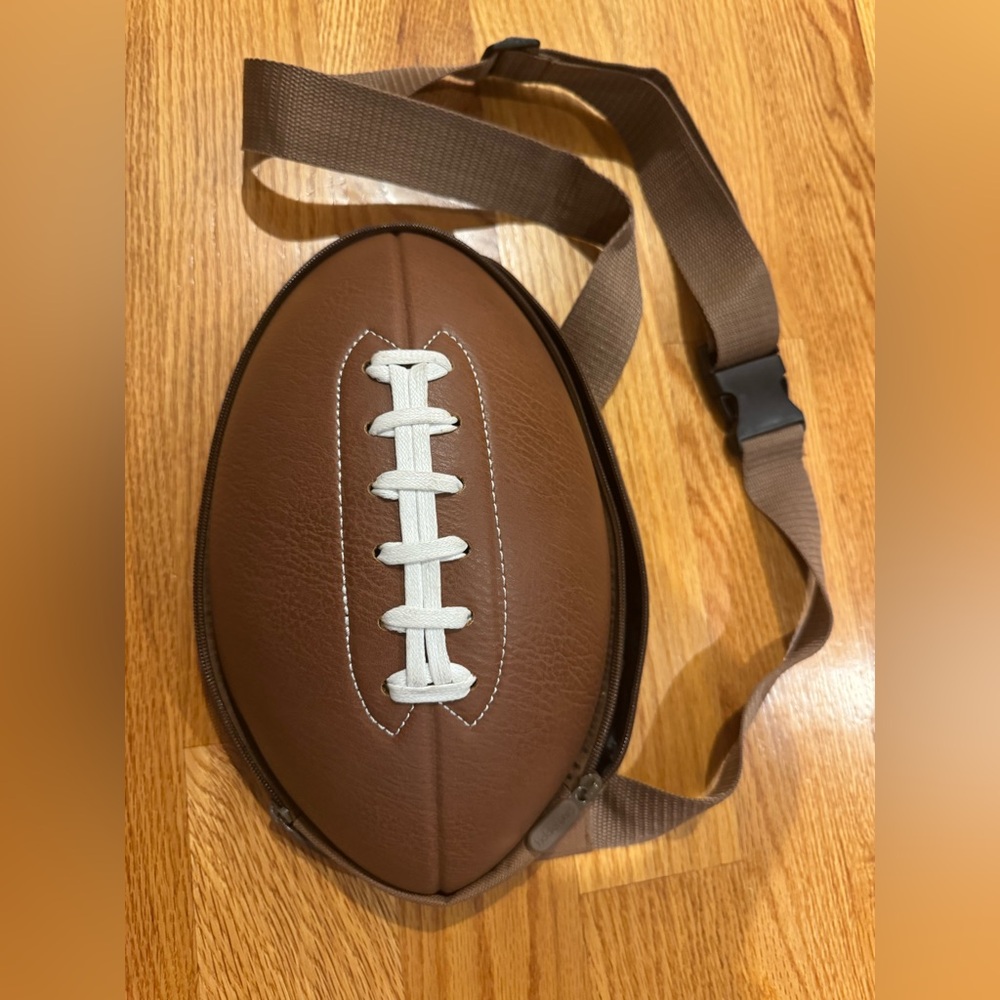 Kiddietotes kids Football Shaped Brown Crossbody Bag